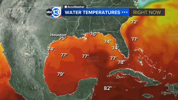 Water Temperature Map Gulf Of Mexico Gulf Of Mexico Water Temperature - Abc13 Houston