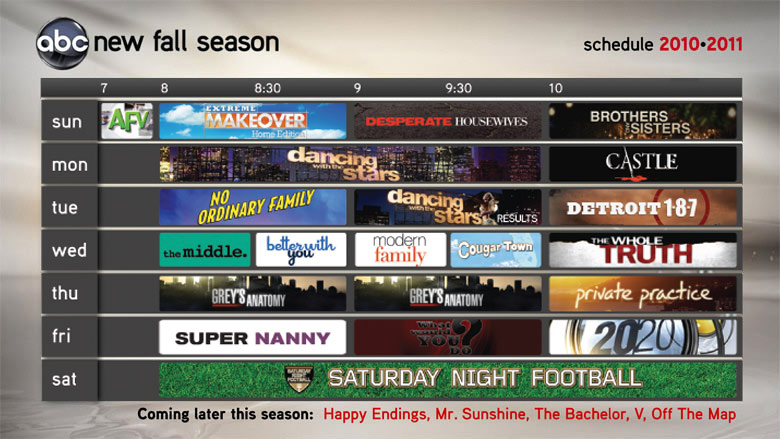 2010 Primetime Schedule