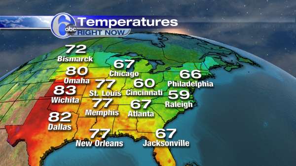 East Coast Temperatures