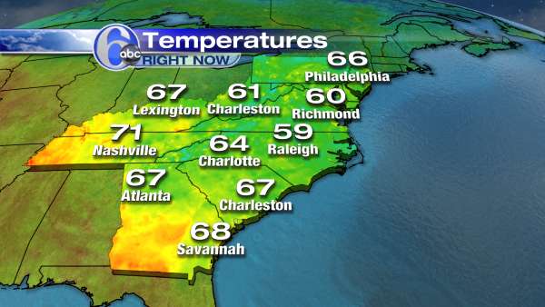 South East U.S. Temperatures