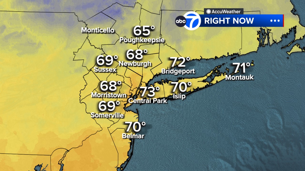 Current Regional Temperatures AccuWeather New York, New Jersey